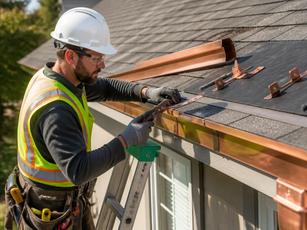 Copper Gutter Installation