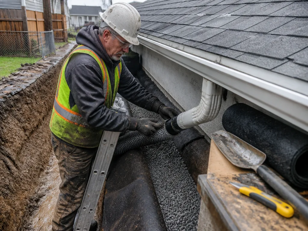 French Drain Tie-In
