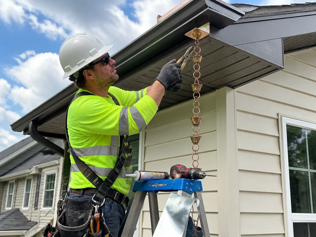 Rain Chain Installation