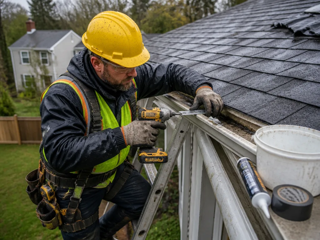 Storm Damage Gutter Repair
